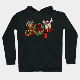 Christmas Joy Dwarf Stocking Reindeer Shiba Inu Hoodie